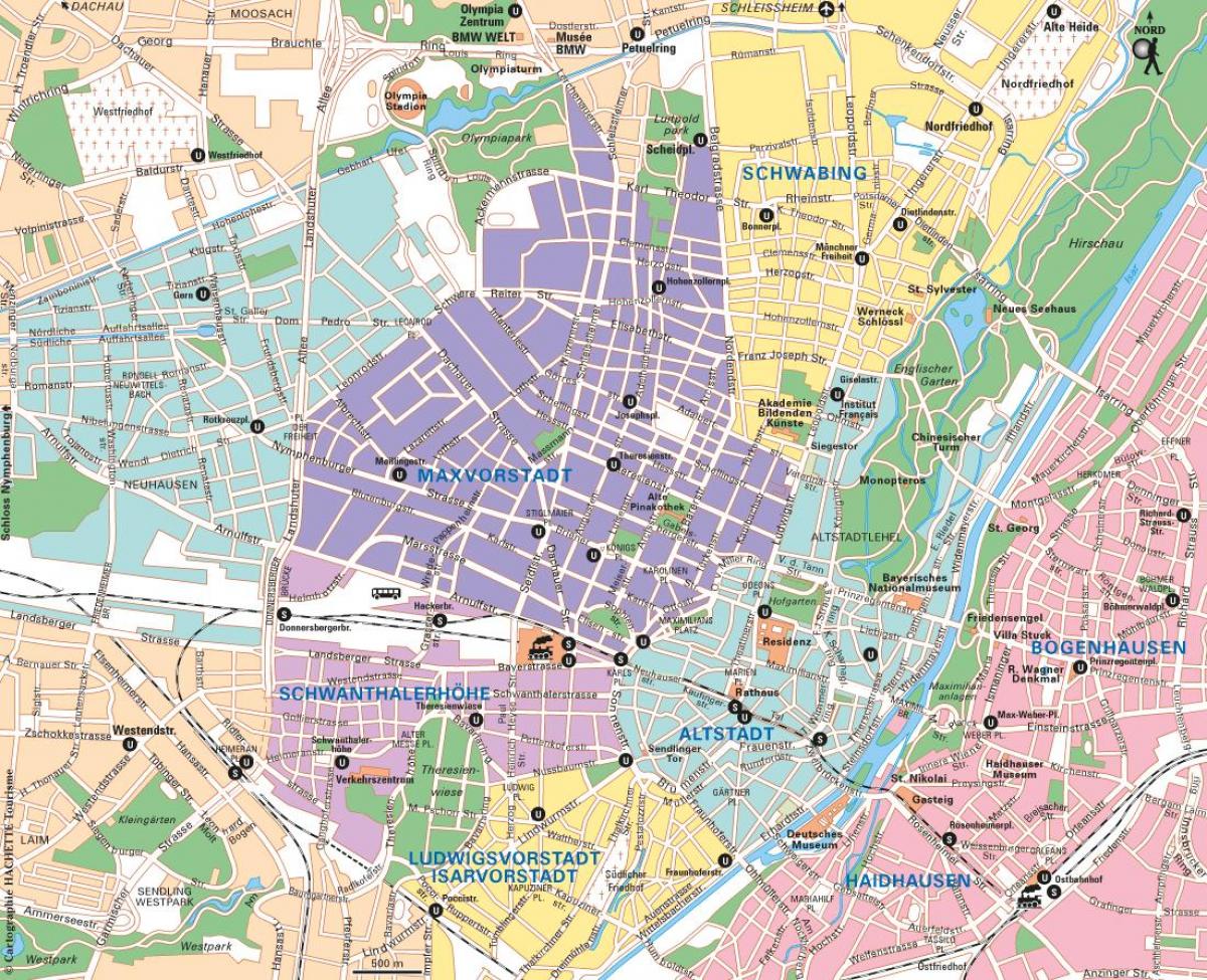 Mapa de la ciudad de Múnich