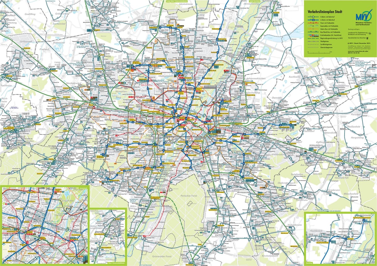 Mapa de transporte de Múnich