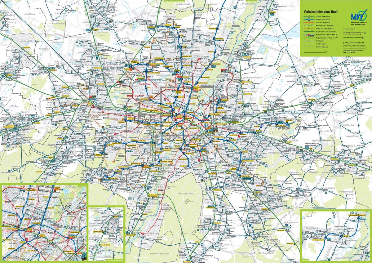 Mapa de transporte de Múnich