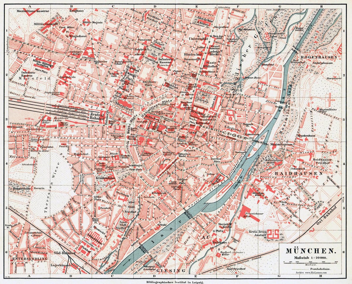 Mapa histórico de Múnich